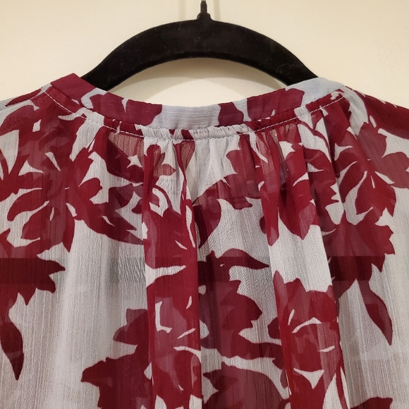 A New Day Transparent Floral Shirt Women's Size M - Picture 7 of 9
